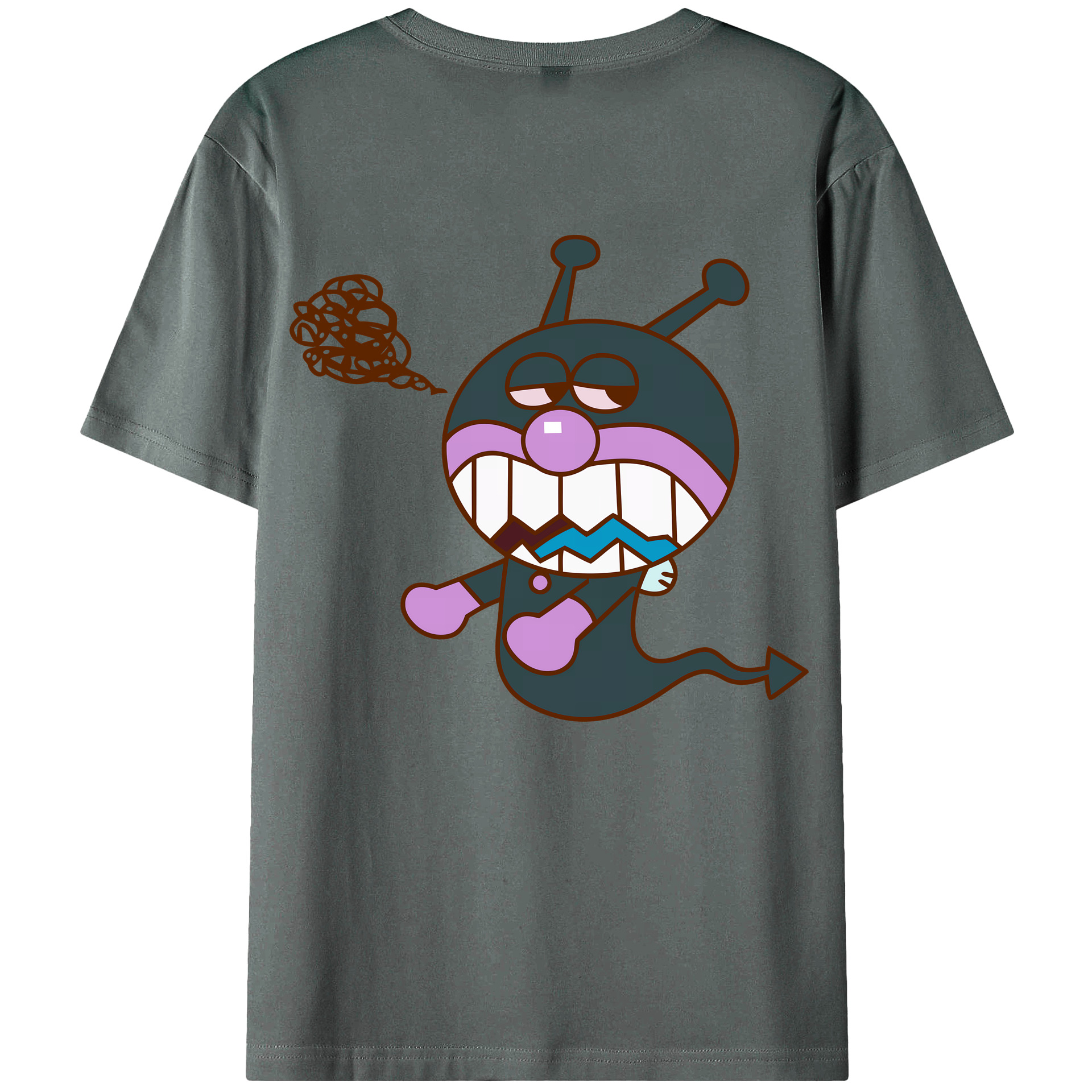 （画像用） アンパンマン Anpanman 綿100％ メンズ半袖Tシャツ（バックプリント） 通気性
